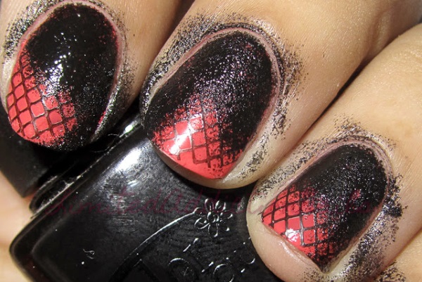 Glamorous Fishnet Nail Design