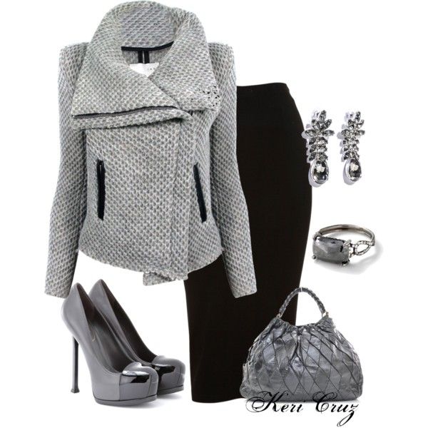 Grey and Black Outfit