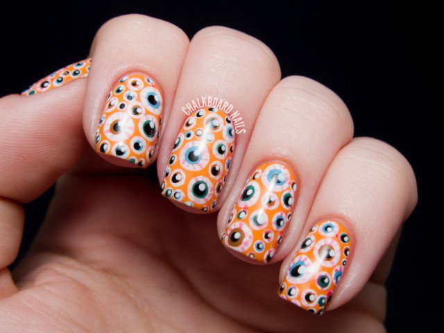 Halloween Nail Design - Eyeballs