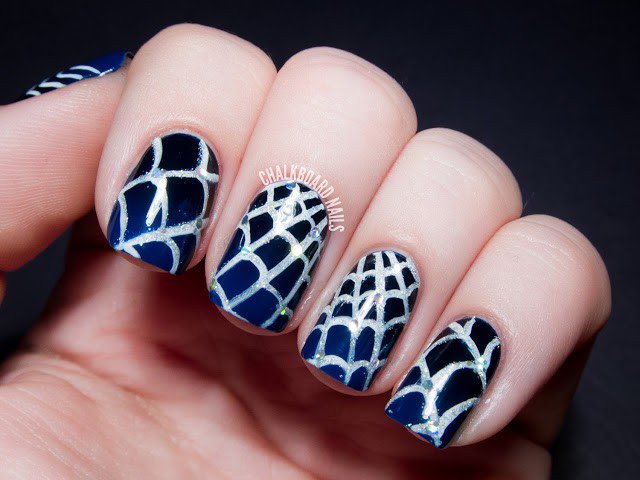 Halloween Nail Design - Spiderweb