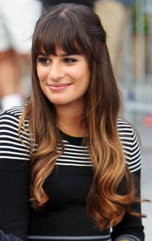 Long Ombre Hairstyle with Bangs