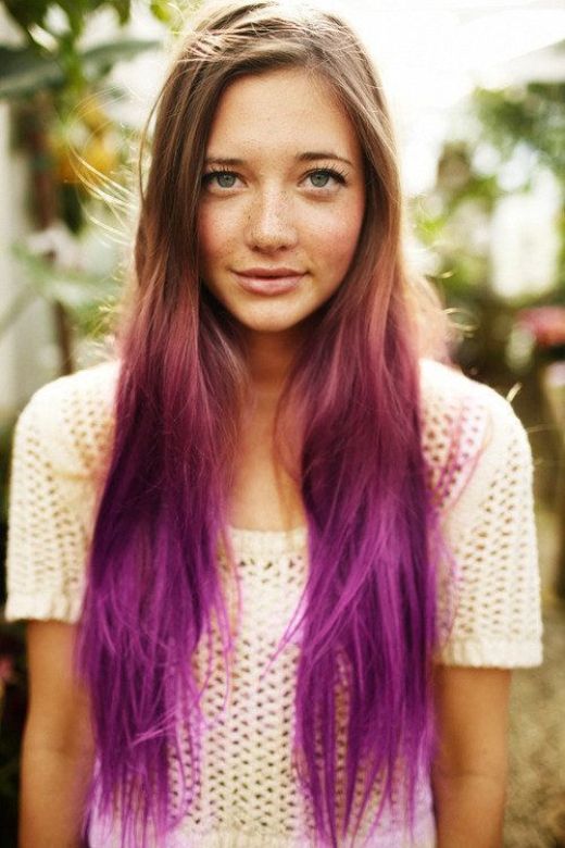 Purple Ombre Hair Color Idea