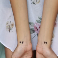 Quotation Mark Wrist Tattoos