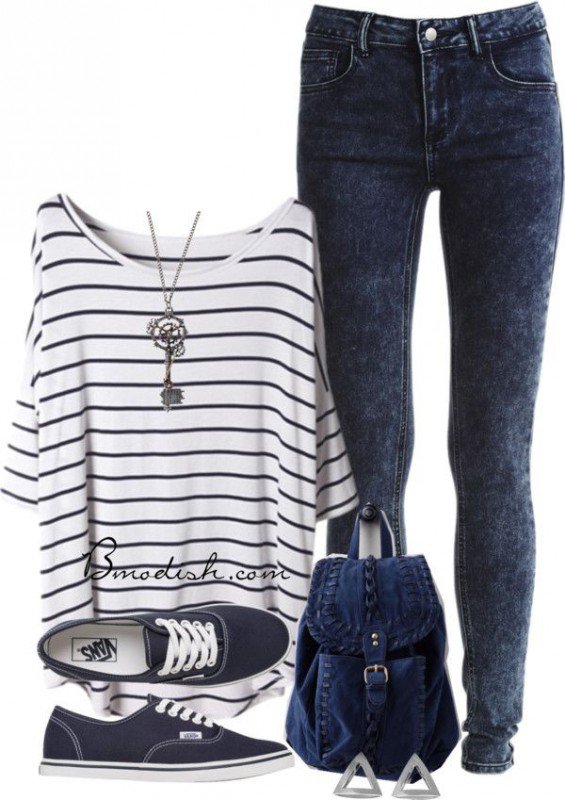 Striped T-Shirt with Jeans