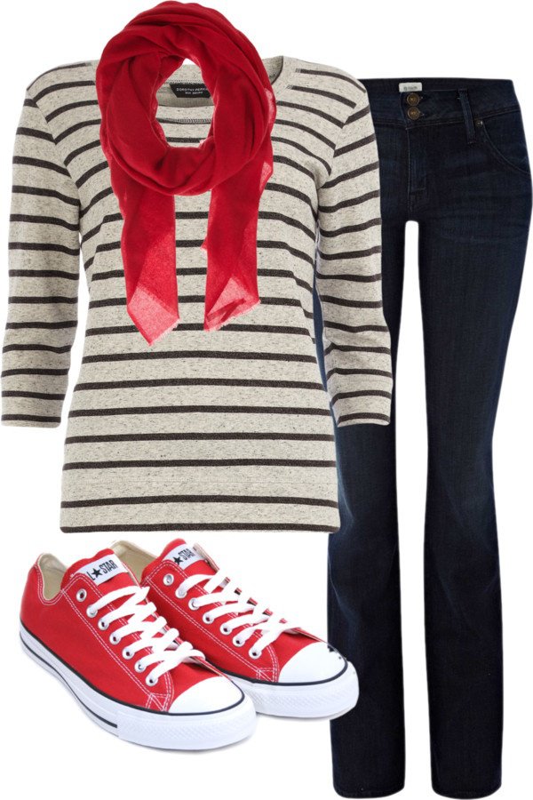 Striped Top with Skinny Jeans