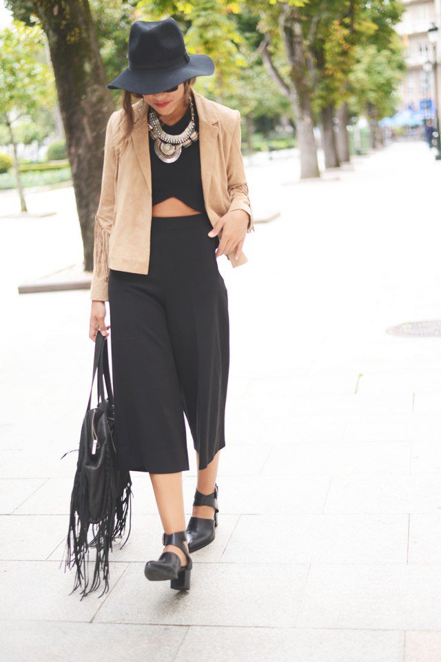 Suede Fringe Blazer