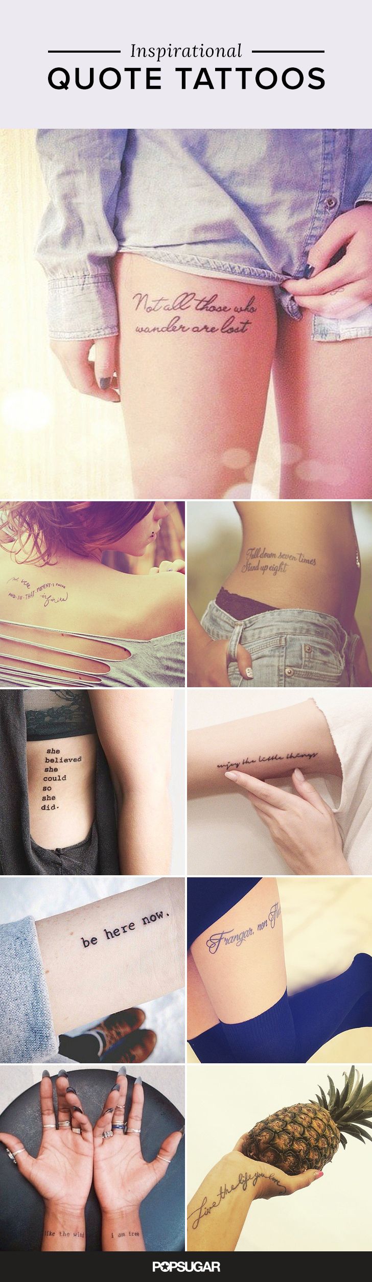Inspirational Quote Tattoo Inspirational Quote Tattoo