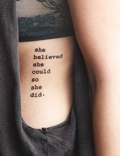 Inspirational Quote Tattoo