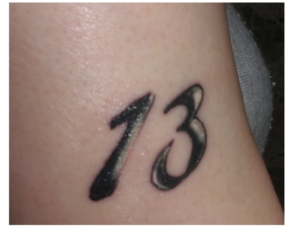 15 Cool Number 13 Tattoo Designs - Pretty Designs