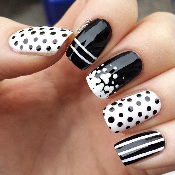 22 Lovely Polka Dot Nail Designs for 2016 - Pretty Designs