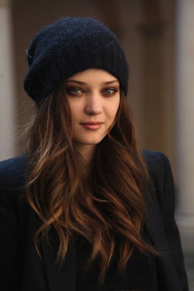 Brown Hair with a Hat