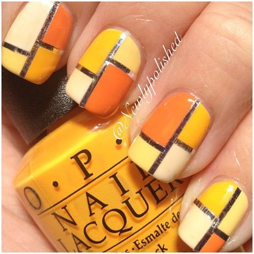 Color Block Nails