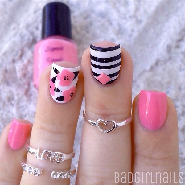 Cute Pink Nail Design