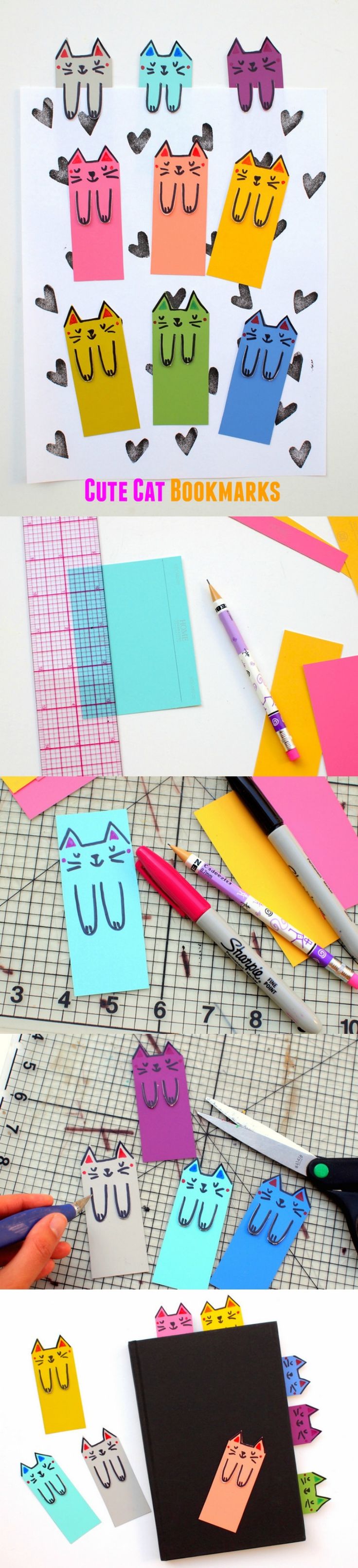 DIY Cat Bookmarks