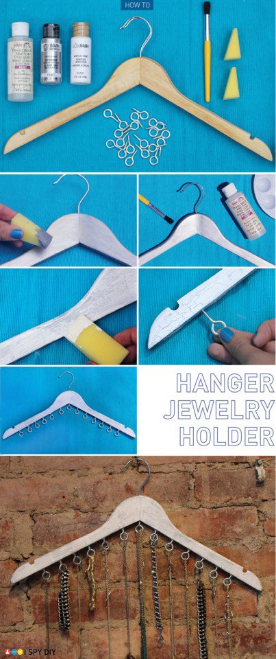DIY Hanger Jewelry Holder