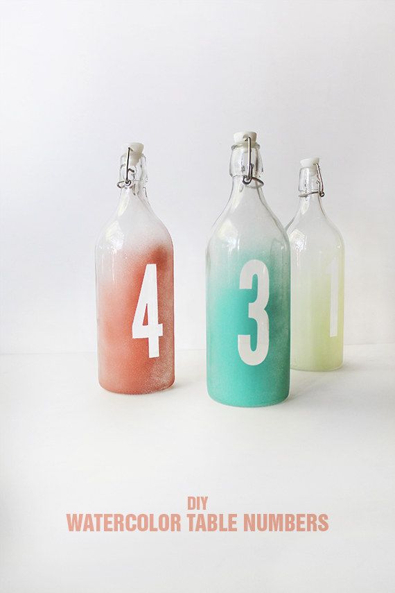 DIY Watercolor Table Number