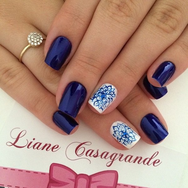 29 Adorable Blue Nail Designs for 2018 - Pretty Designs