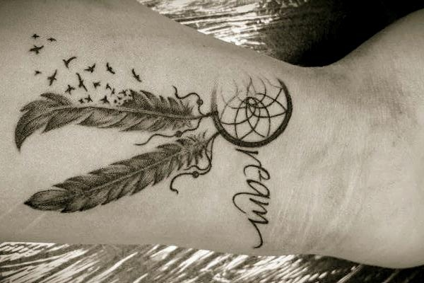 Dream Catcher Wrist Tattoo Design