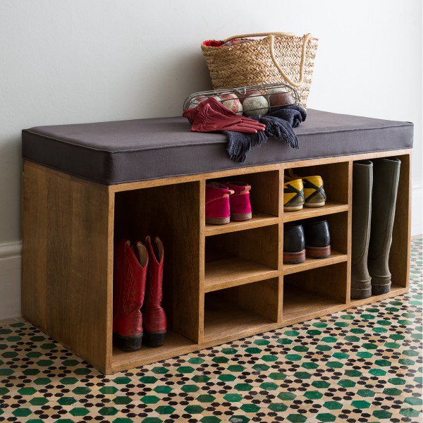 Entryway Bench with Shoe Storage