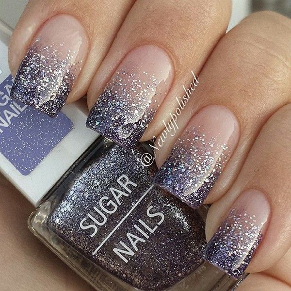 Glitter Tip Nail Design