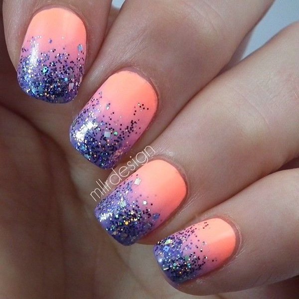 Glitter Tipped Nail Design