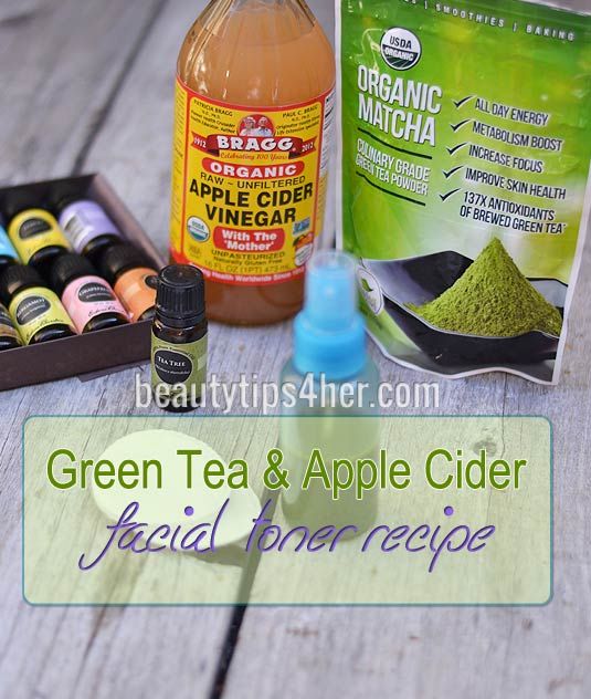 Green Tea and Apple Cider Facial Toner Recipe
