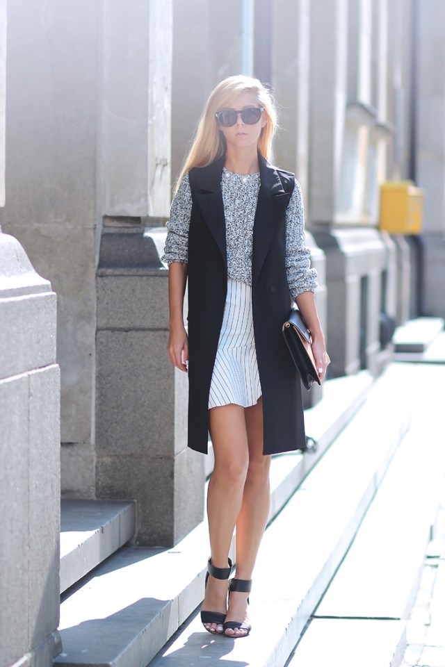 Grey Turtleneck and Black Vest