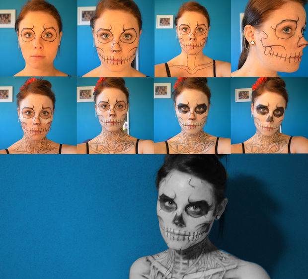 Halloween Skeleton Makeup Tutorial