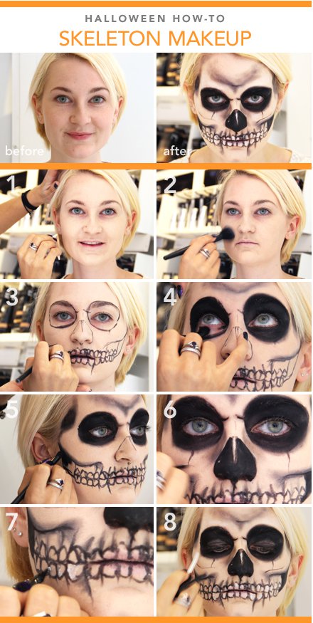 Halloween Skeleton Makeup Tutorial