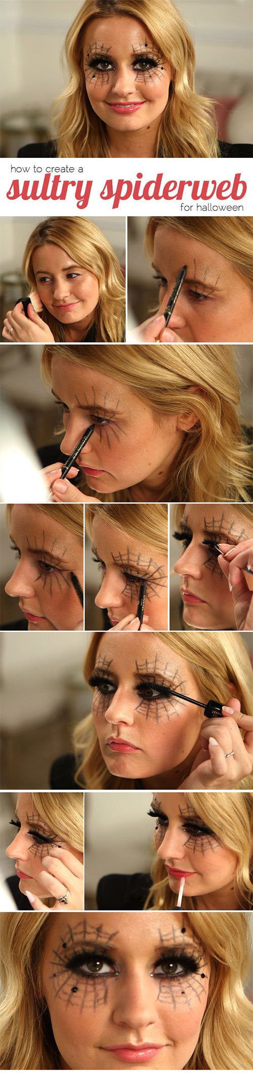 Halloween Spiderweb Makeup Tutorial