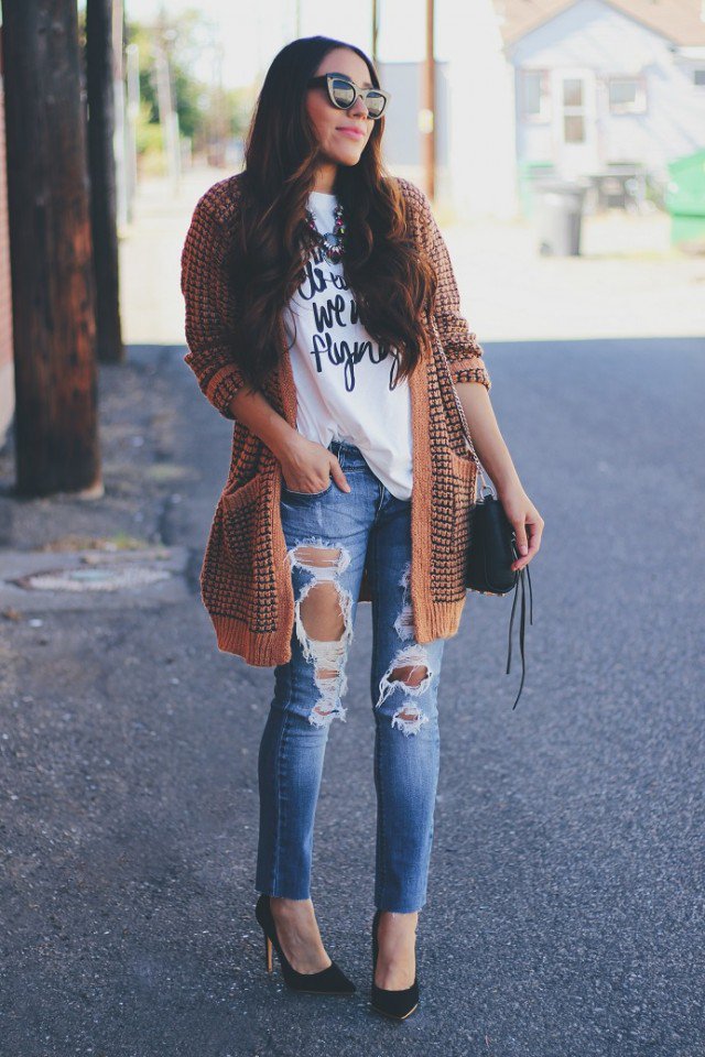 Knee-Length Cardigan