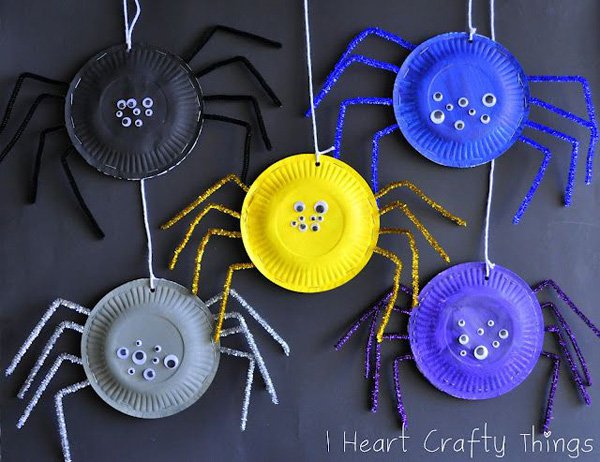 Paper Plate Spiders