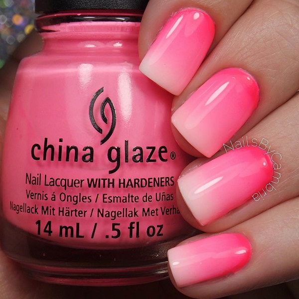 Pink Ombre Nail Design