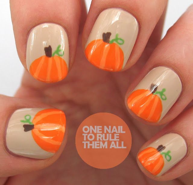 Pumpkin Nails