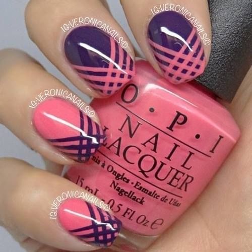 Purple and Pink Nails