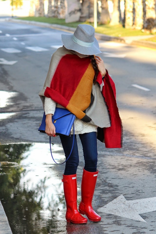 Rainy Boots with Cape Coat