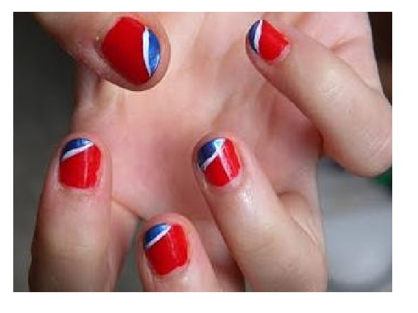 Red Pepsi Nail Design