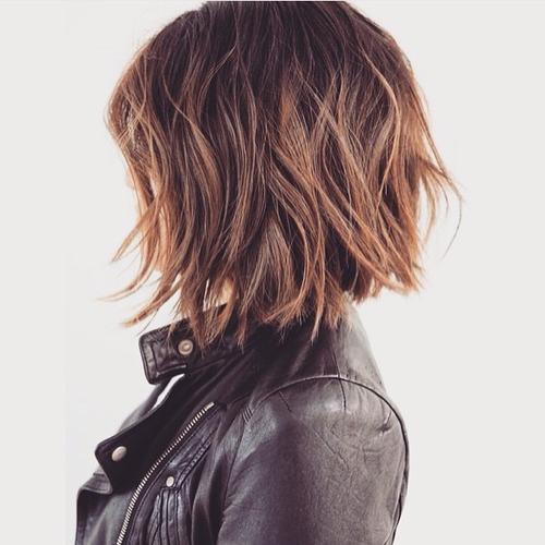 Shaggy bob hairstyle for winter