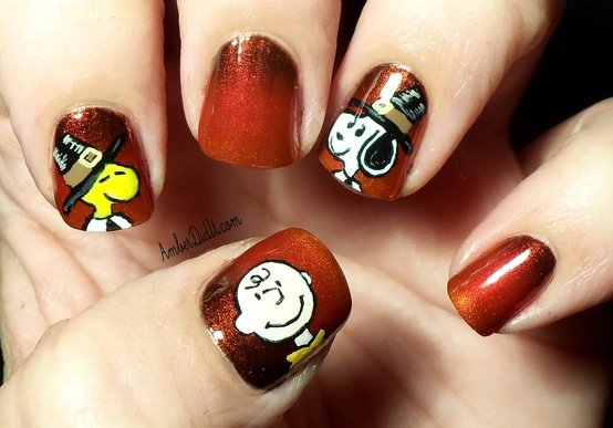 Cute Thanksgiving Nail Design 