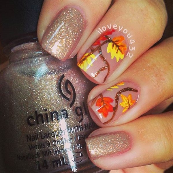 20 Impressive Thanksgiving Nail Designs - Pretty Designs