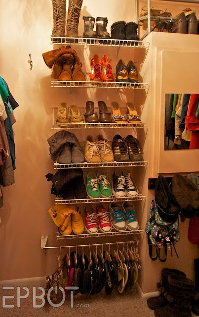 Wall-Mounted Shoe Shelves