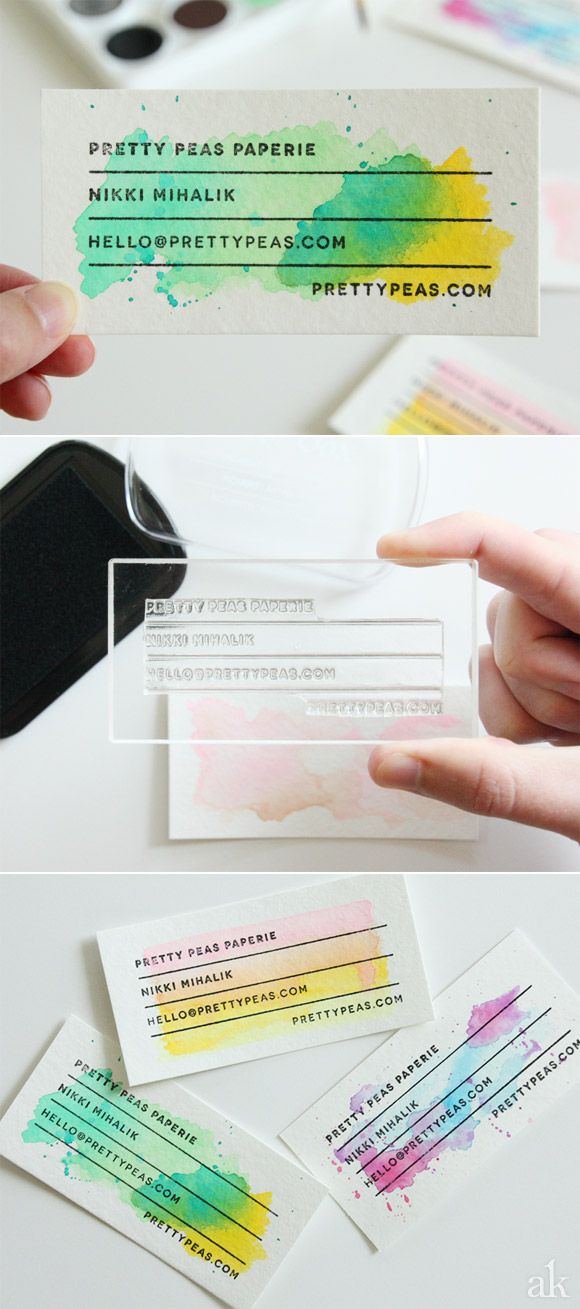 Watercolor Business Cards