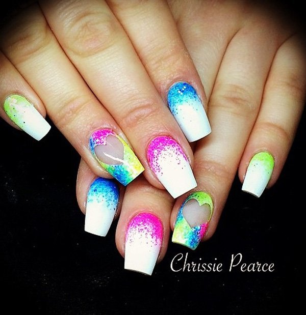 Watercolor Nail Art Design