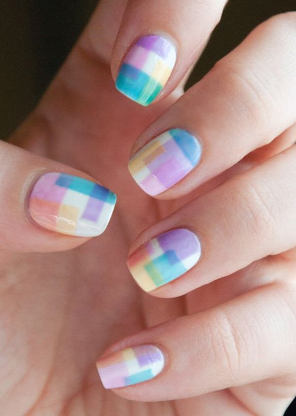 Watercolor Nail Art Design