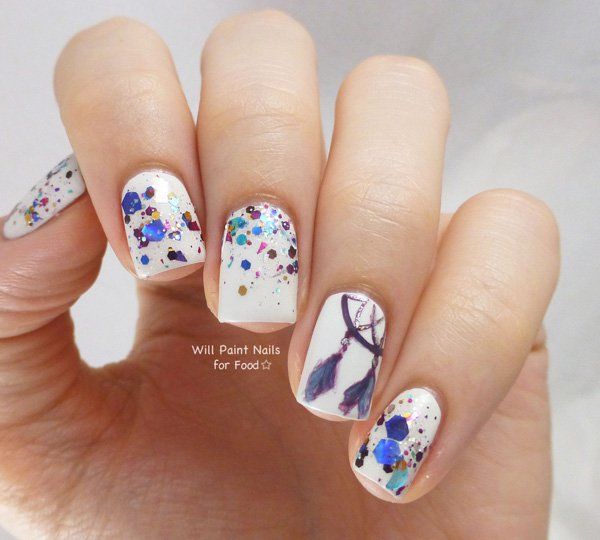 Watercolor Nail Art Design