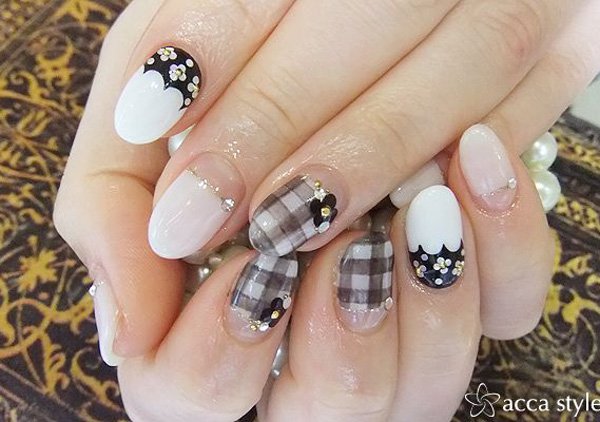 Wedding Plaid Nail Design