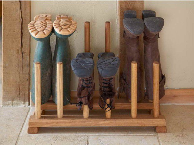 Wooden Shoe Floor Rack