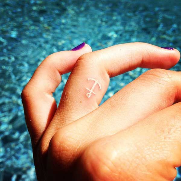 Anchor Tattoo on Finger