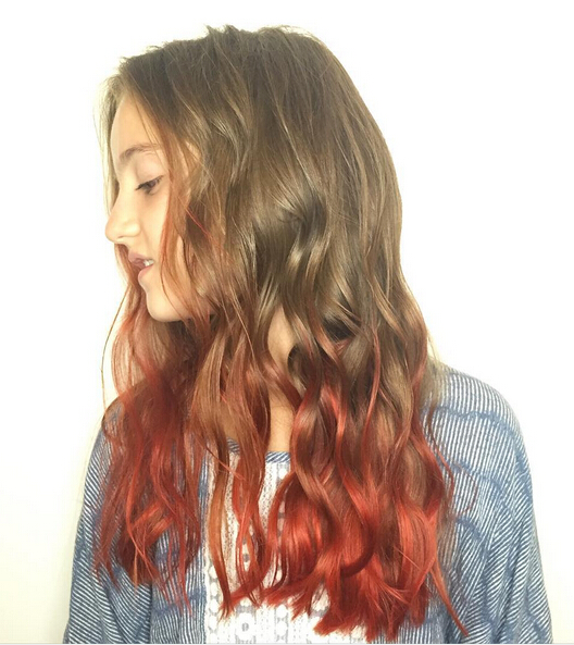 Brown to Red Ombre Hair