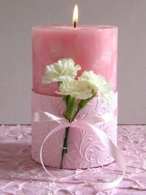 Carnation Candle
